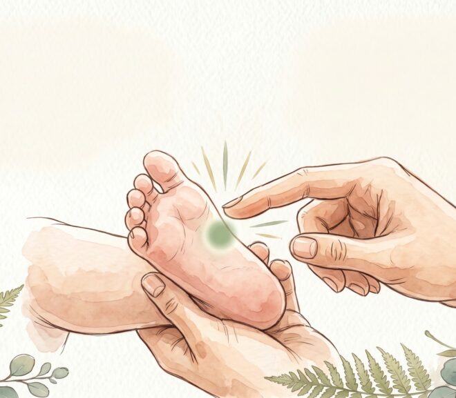 Akupressur beim Baby: Sanfte Hilfe aus der TCM bei Bauchweh, Unruhe und Schlafproblemen